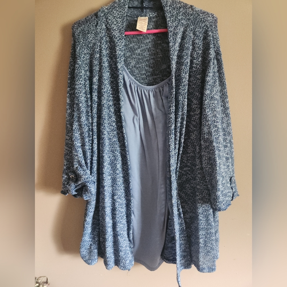 Faded Glory Blue Cardigan Sweater